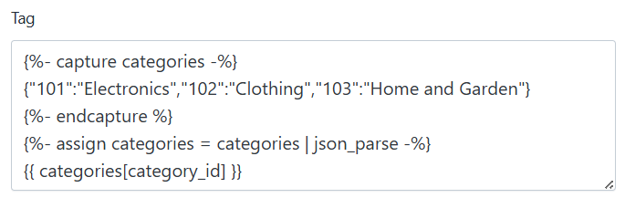 Configuration screen showing usage of the json_parse filter to map and process JSON data in Stockeo