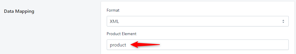 Stockeo Product Element in the XML automation annotated