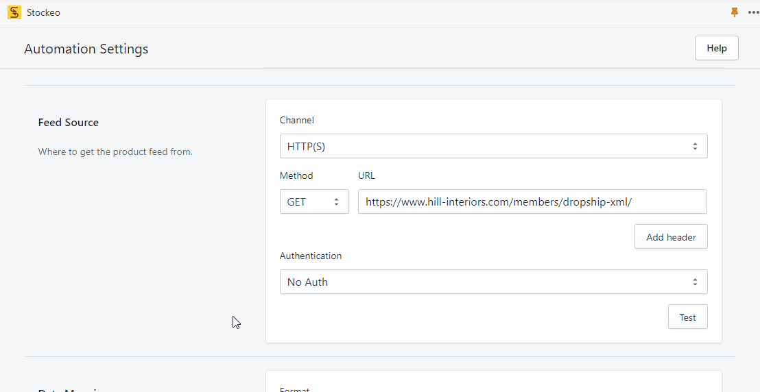 How to set Data Mapping in the Stockeo app for Shopify animated