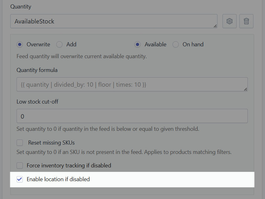 Enable location if disabled - Stockeo